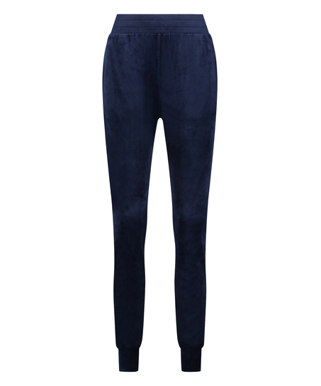 Joggingbroek Velours, Blauw