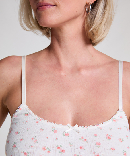 Slipdress Pointelle, Wit