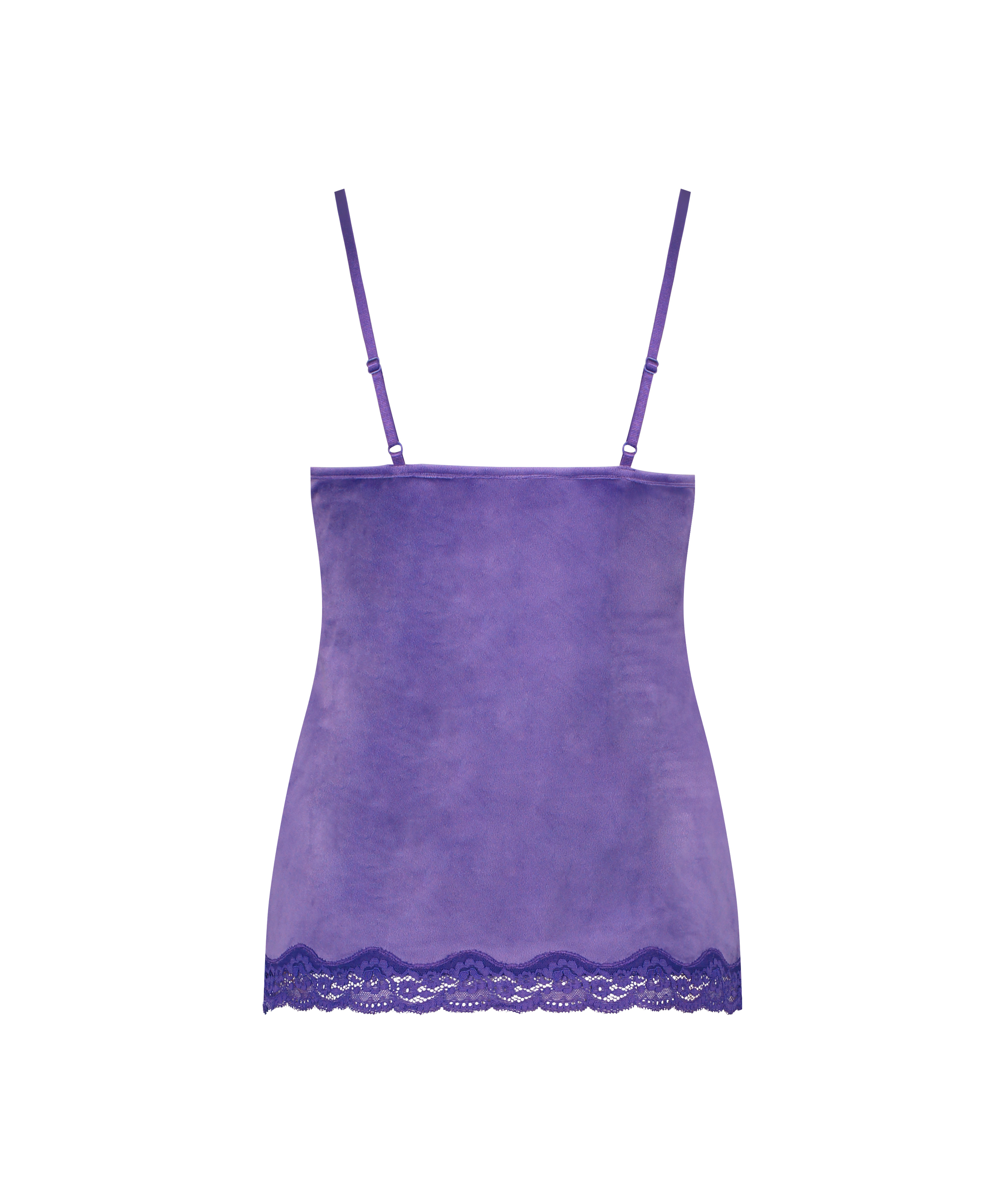 Cami top Velours Lace, Paars, main