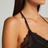 Cami top Satin, Noir