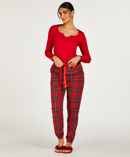 Petite pyjamabroek Flanel, Rood