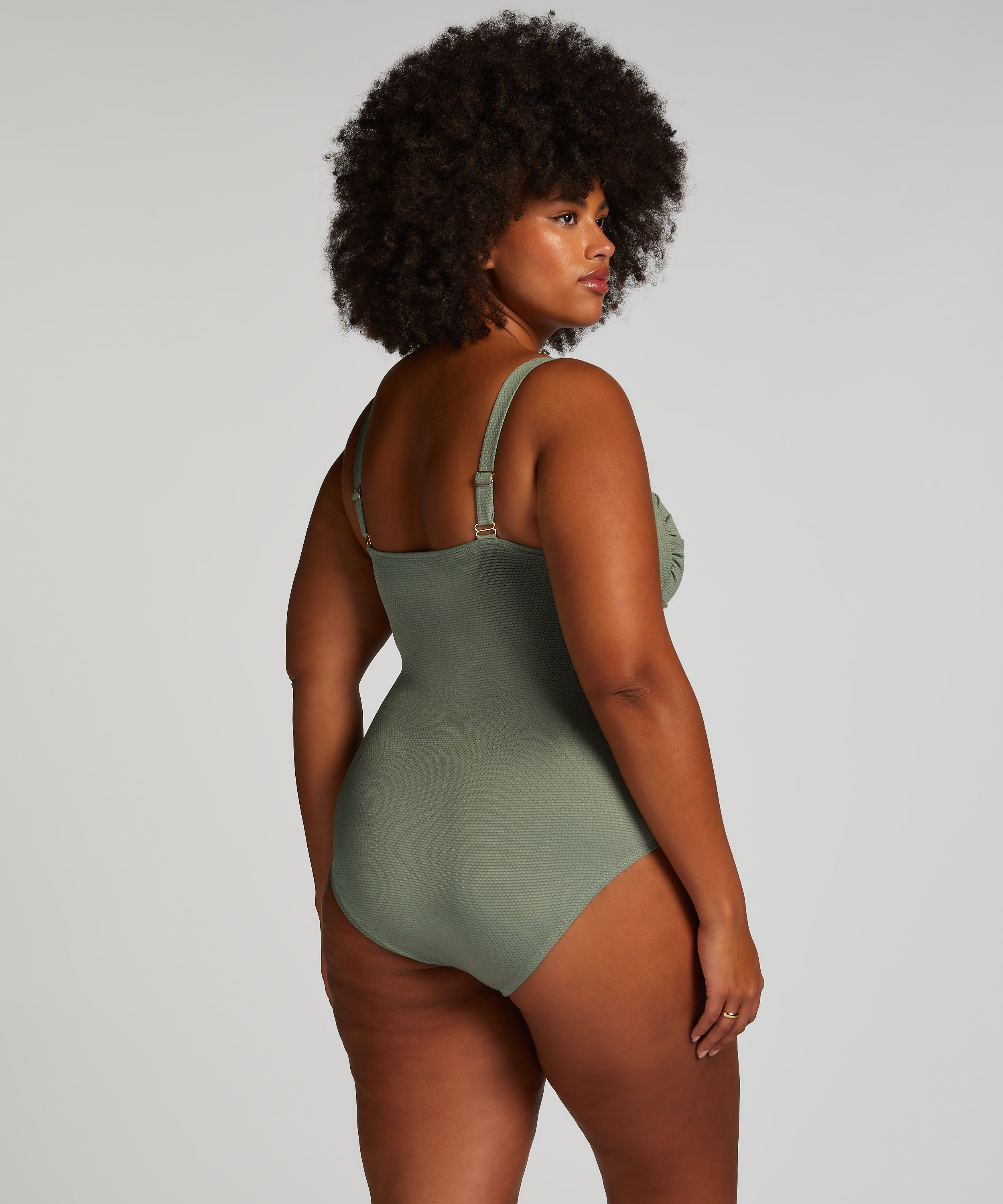 Maillot de bain Shaping Scallop, Vert, main