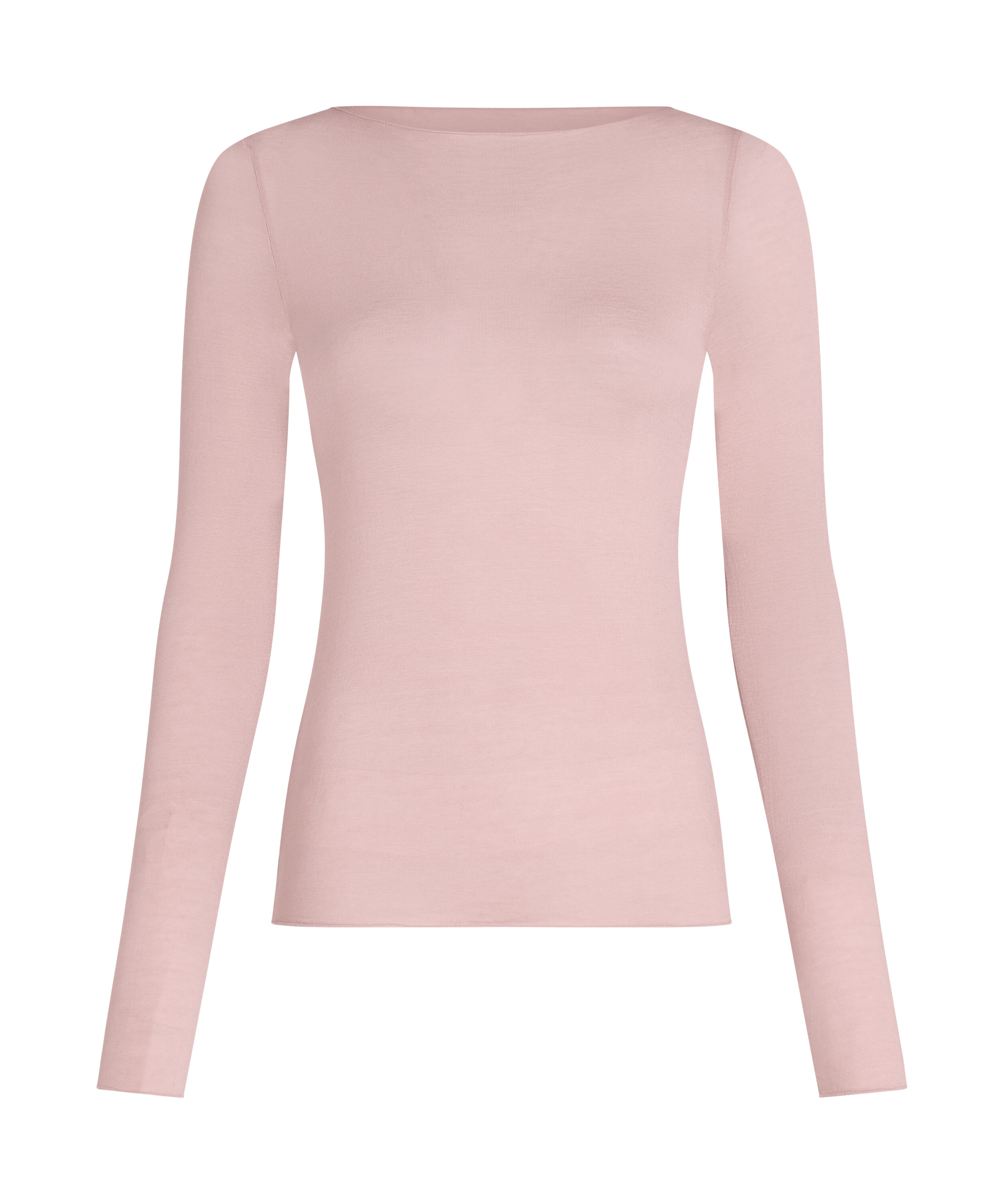 super soft Boothals shirt met Cashmere, Roze