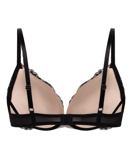 Soutien-gorge push-up &agrave; armatures pr&eacute;form&eacute; Teddy, Noir