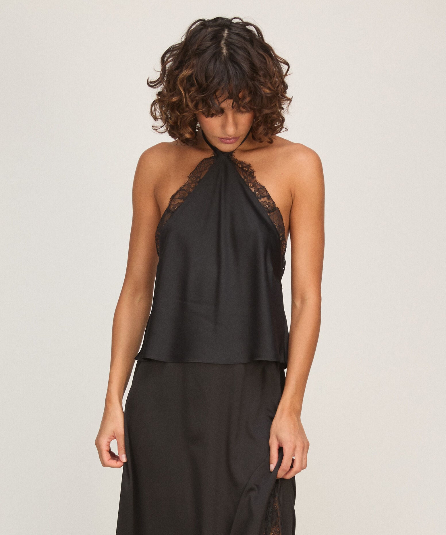 Halter Top Cecilia, Zwart