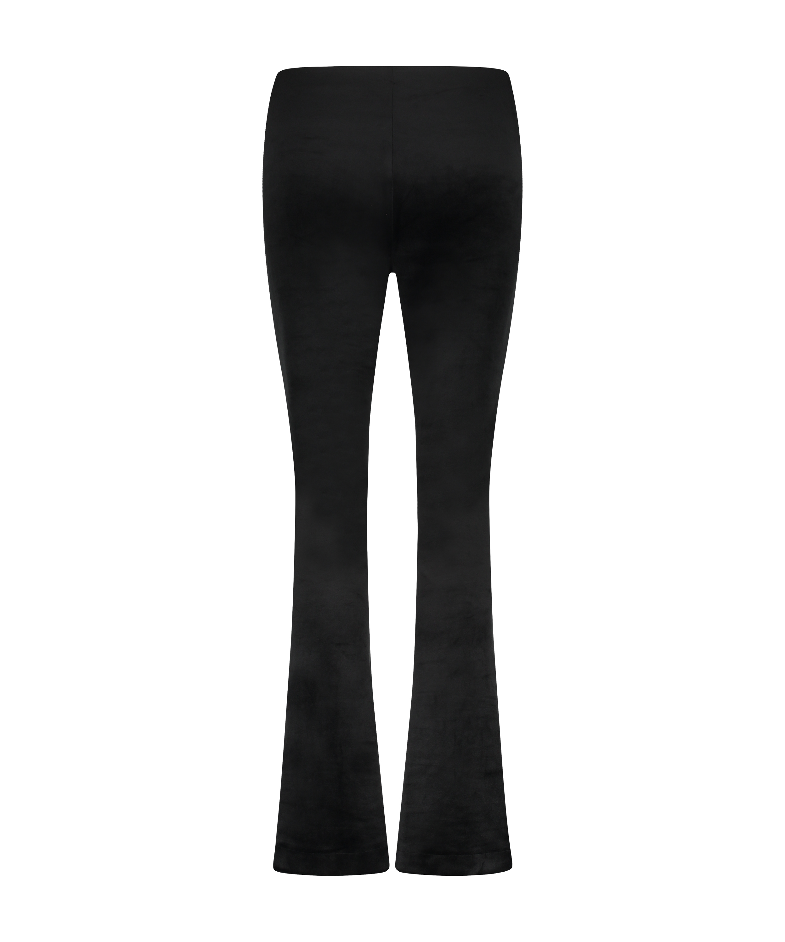 Flared Velours Legging, Zwart, main