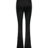 Flared Velours Legging, Zwart
