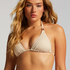 Crochet triangle Bikini Top, Blanc