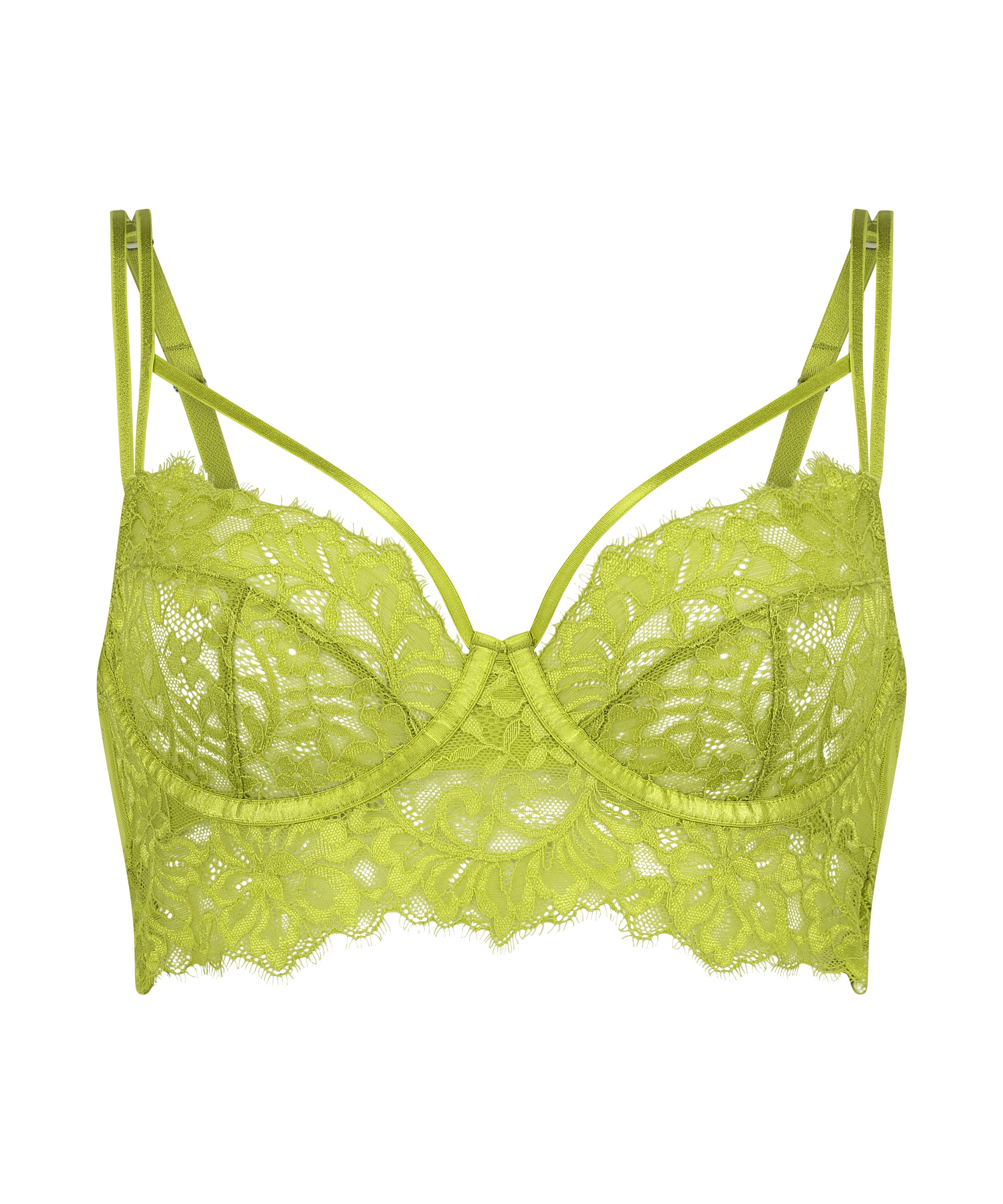 Soutien-gorge &agrave; armatures pr&eacute;form&eacute; longline Isabella, Vert, main