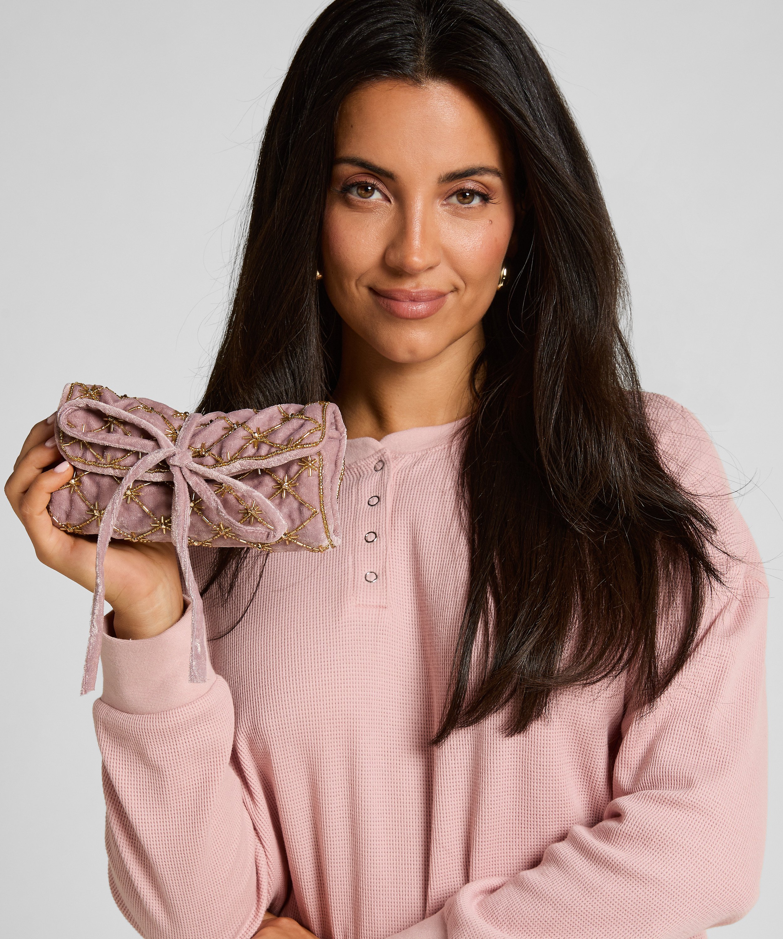 Sieradenetui met kraaltjes, Roze, main