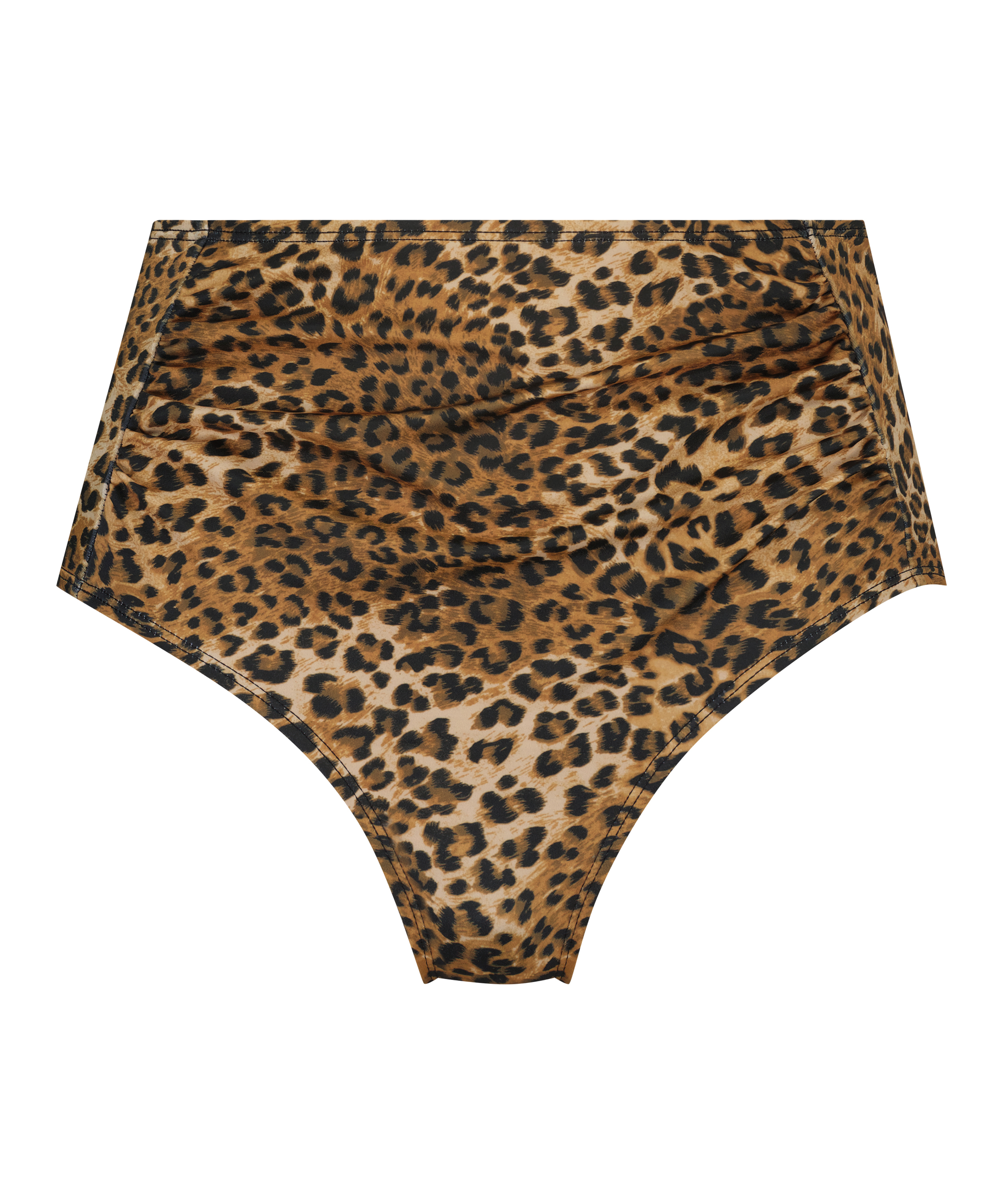 Hoog cheeky bikinibroekje Leopard, Bruin, main