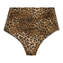 Hoog cheeky bikinibroekje Leopard, Bruin