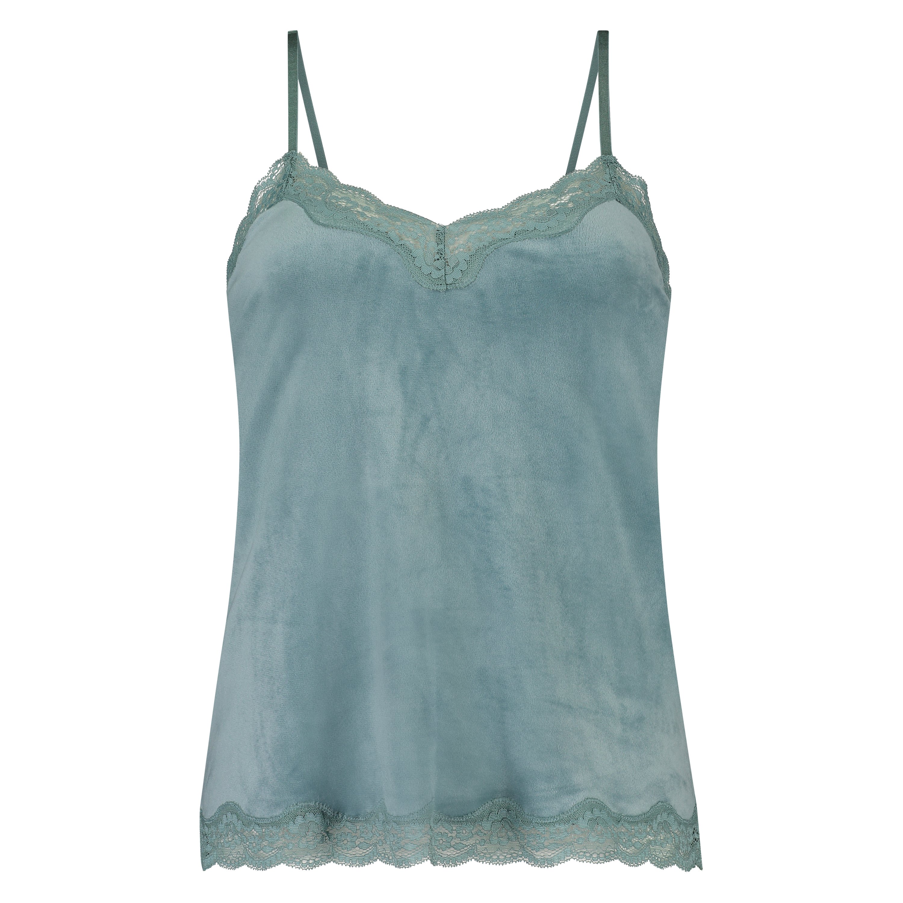 Cami top Velours Lace, Groen, main