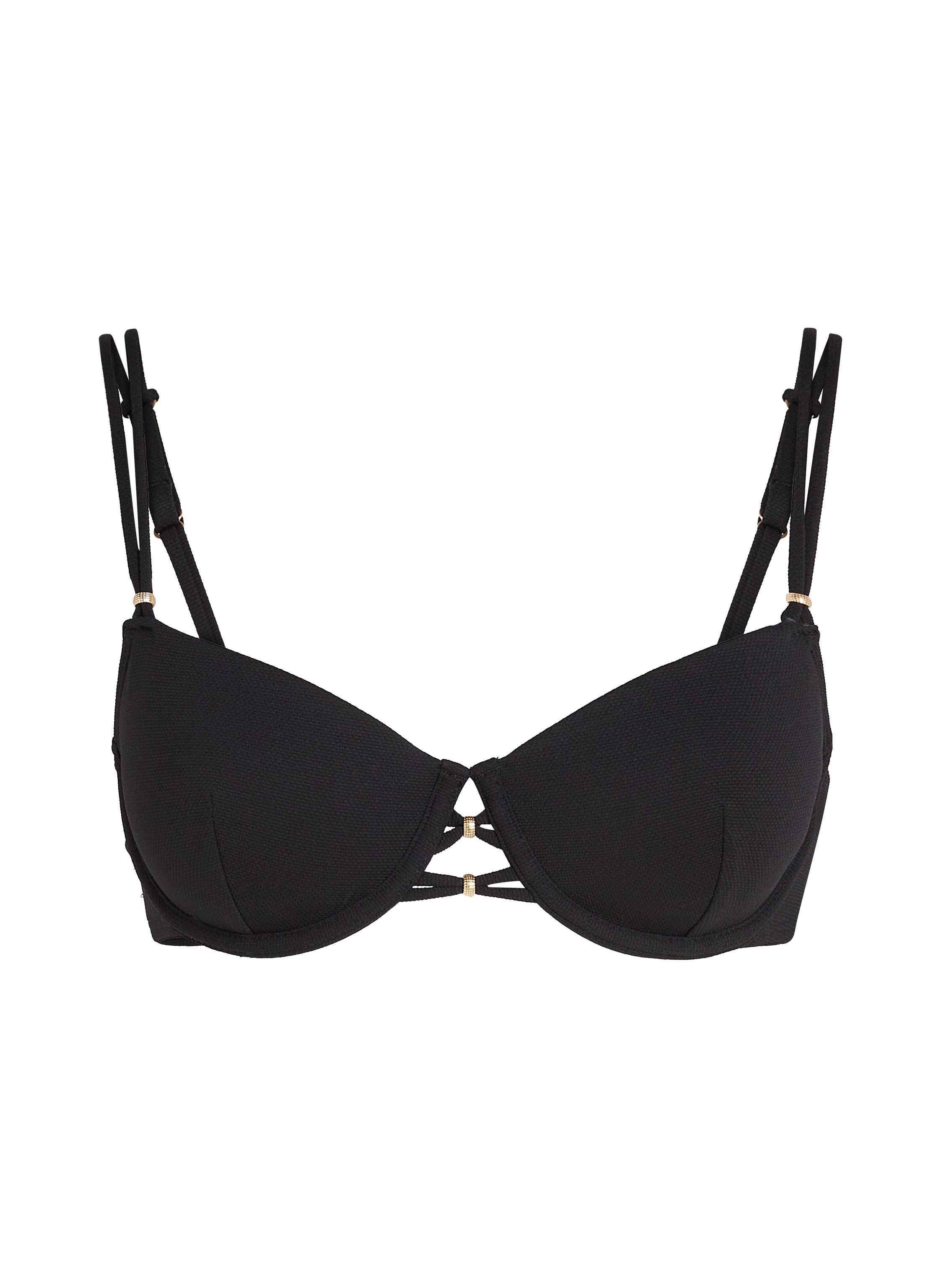 Haut de bikini Holbox, Noir, main