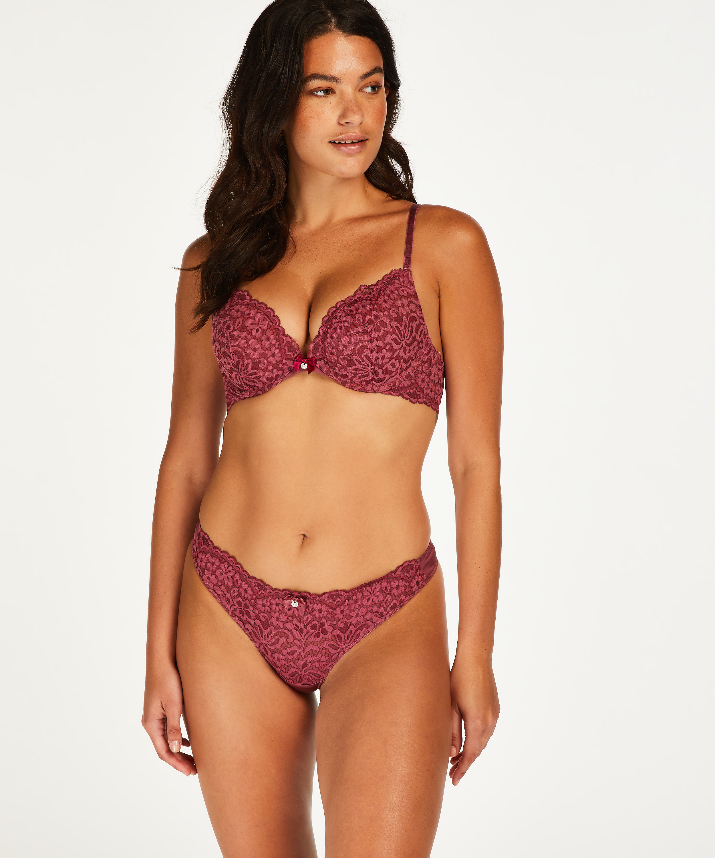Voorgevormde push-up beugel bh Rose, Rood, main