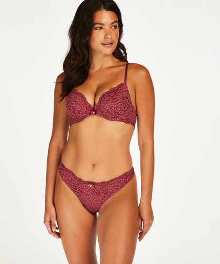 Voorgevormde push-up beugel bh Rose, Rood