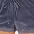 Shorts Velours Lace, Grijs
