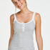 Singlet top cami rib lace, Grijs