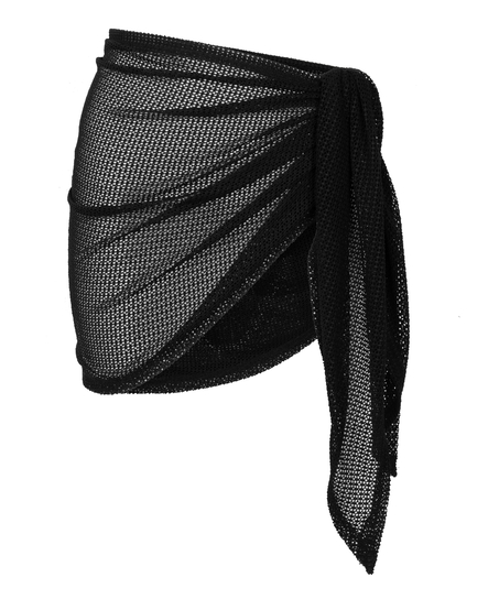 Par&eacute;o de plage en maille, Noir