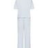 Pyjamaset Katoen Jersey Lang, Blauw