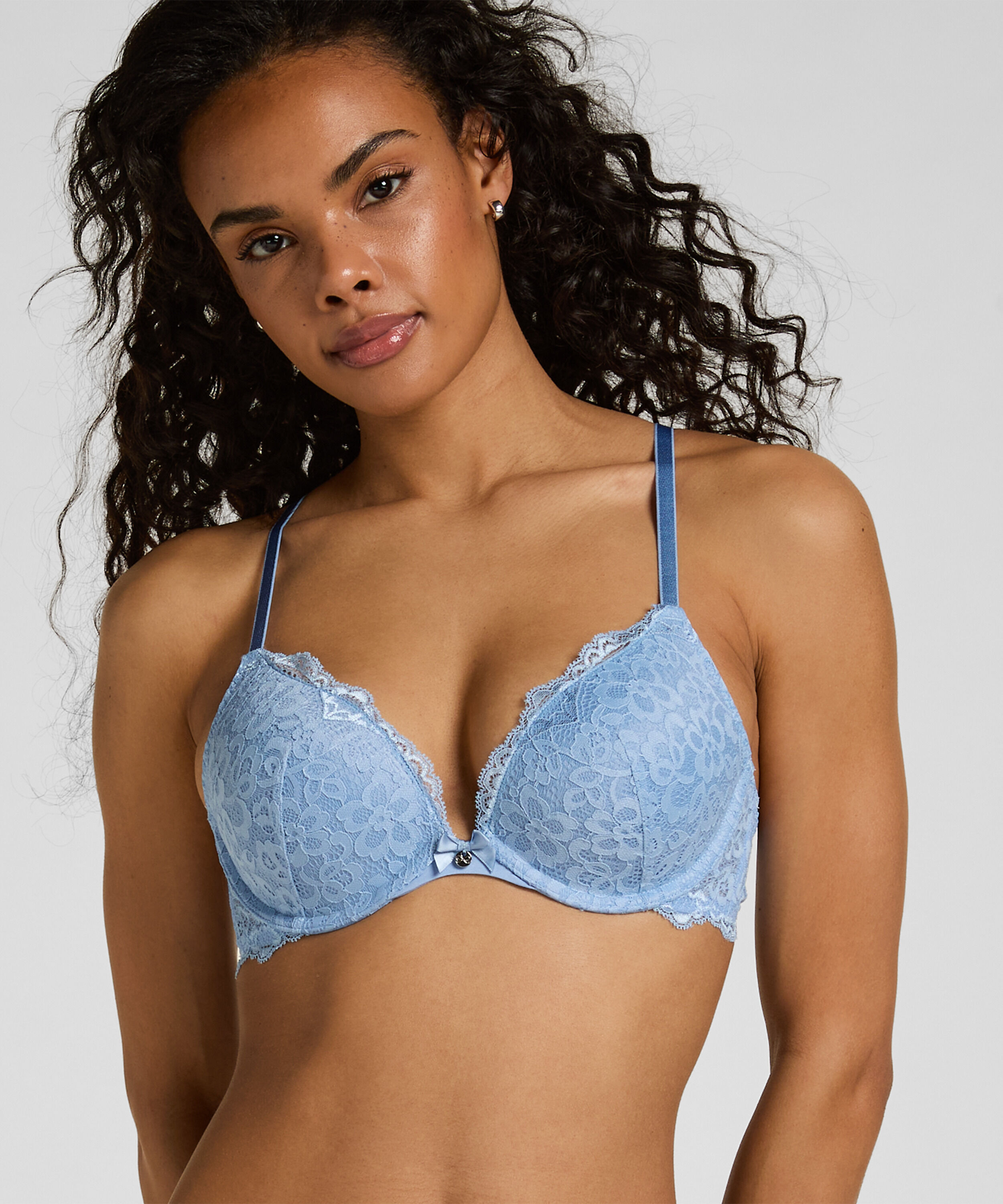 Voorgevormde push-up beugel bh Marine, Blauw