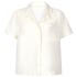 Chemise boutonn&eacute;e en tissu &eacute;ponge, Blanc