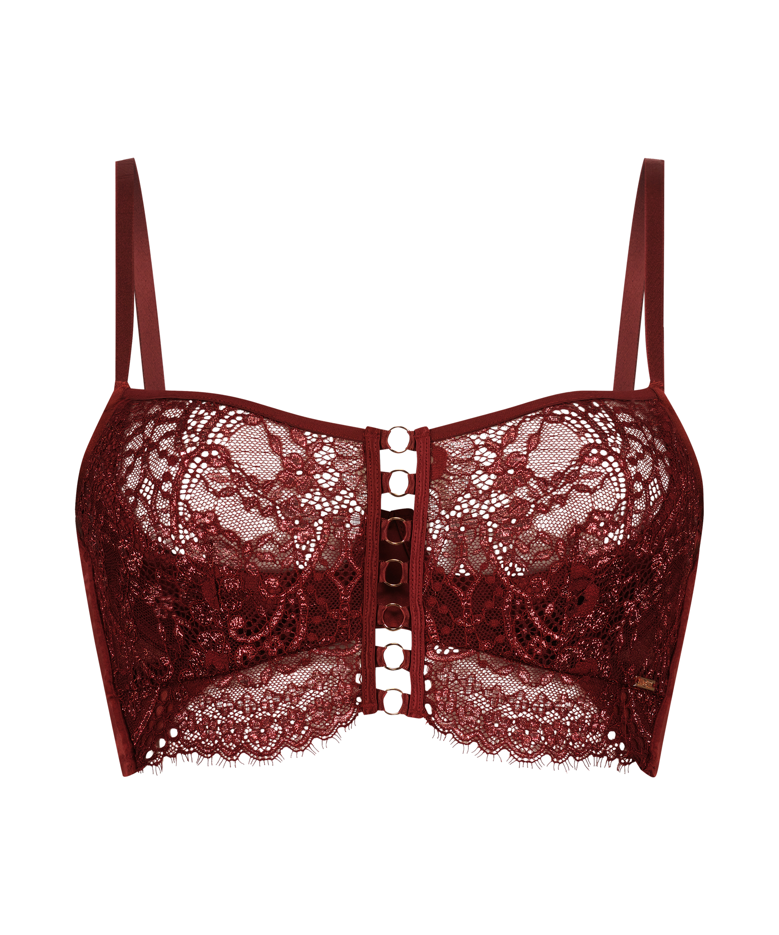 Soutien-gorge à armatures semi-préformé longline  Lara, Rouge, main
