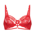 Half-voorgevormde longline beugel bh Iggy, Rood