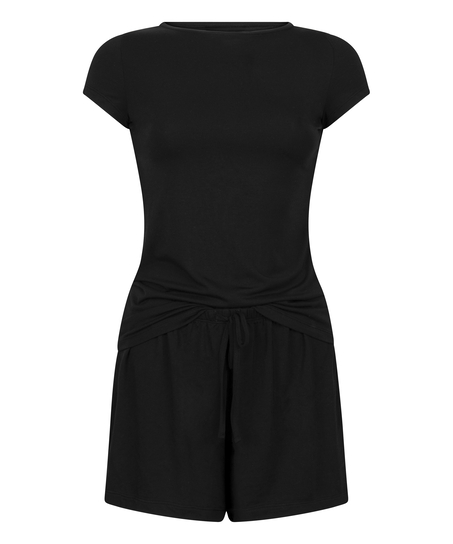 Jersey pyjamaset, Zwart