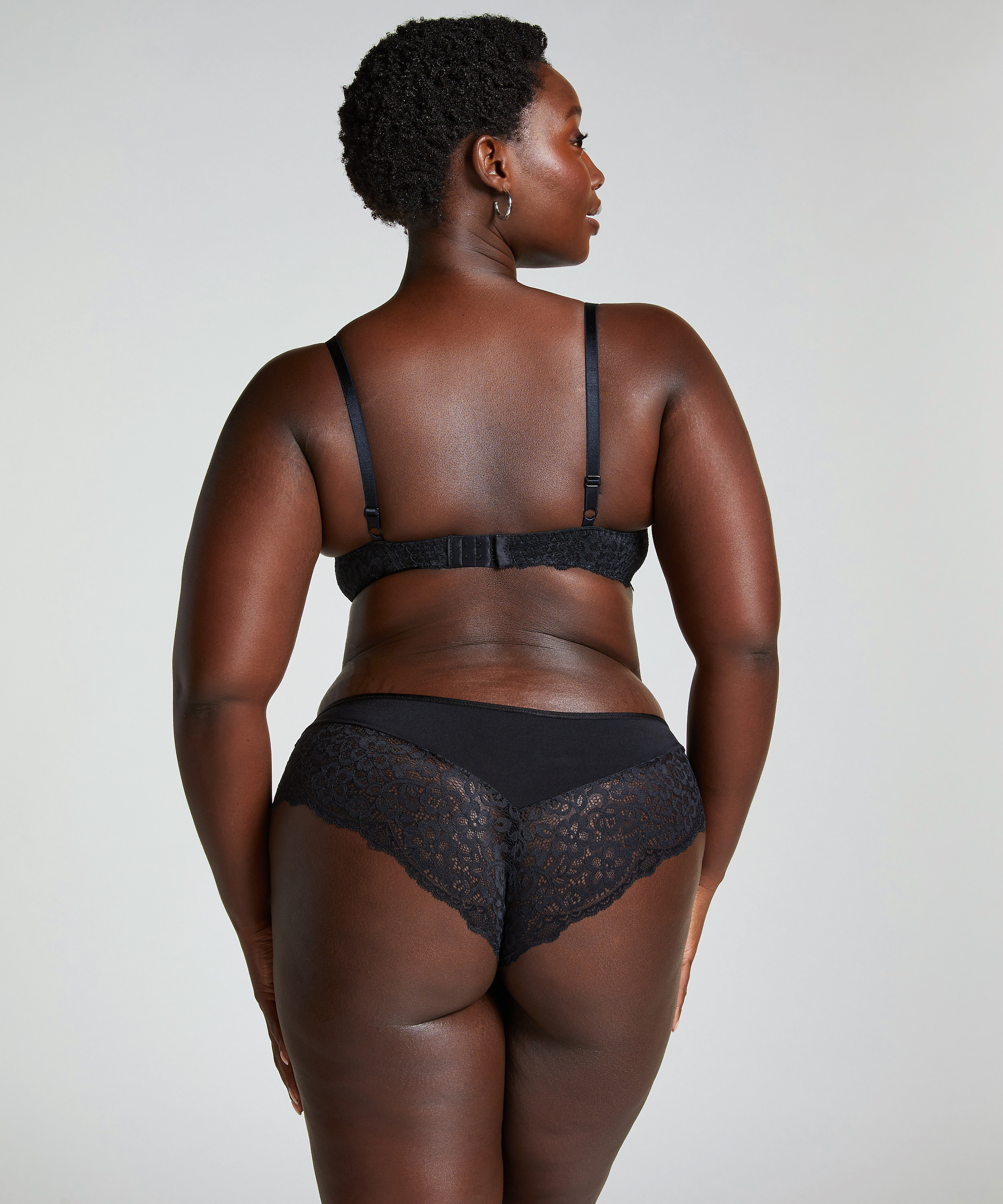 Soutien-gorge à armatures non-préformé Marine, Noir, main