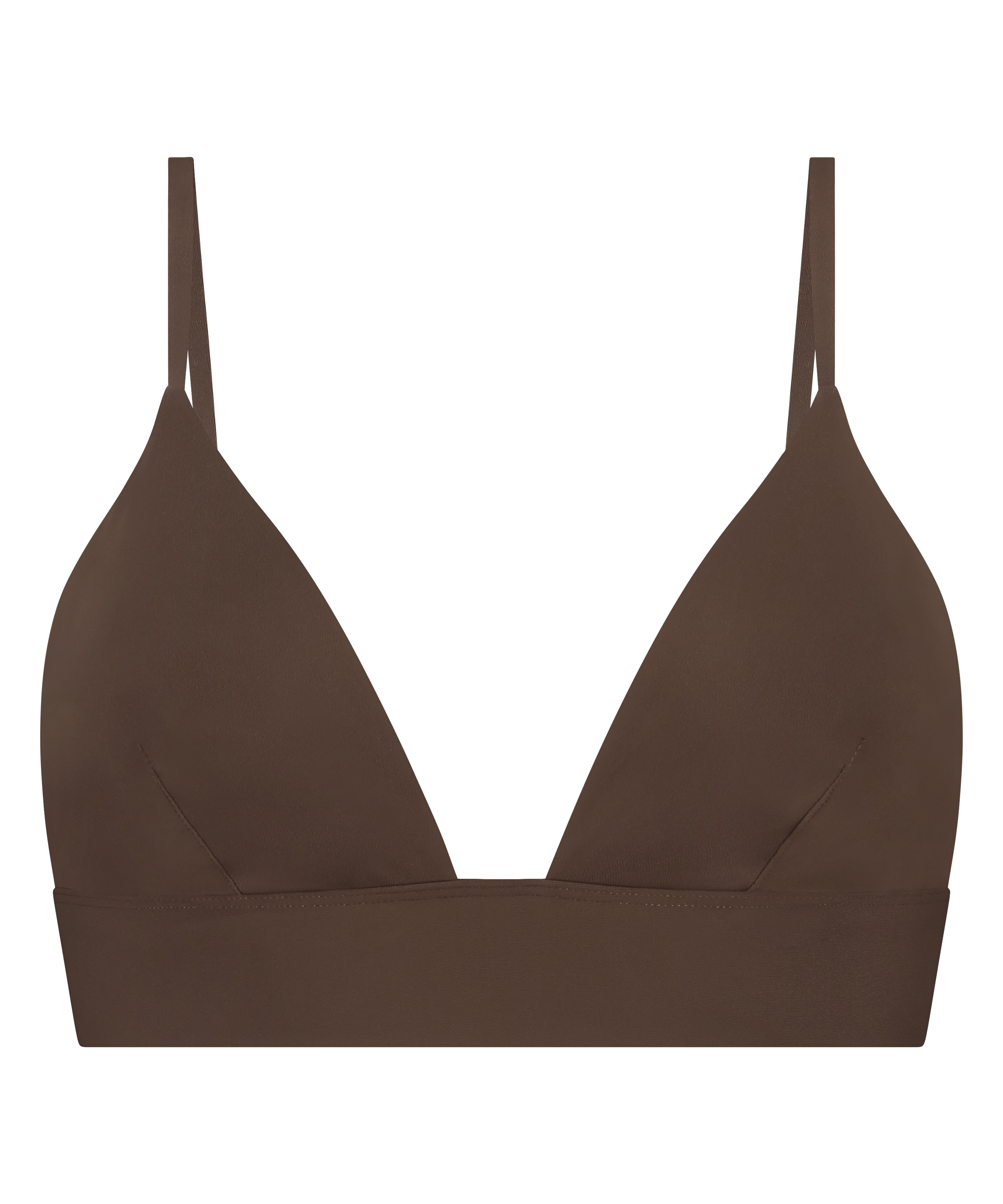 Triangel bralette Smooth, Bruin, main