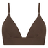 Triangel bralette Smooth, Bruin