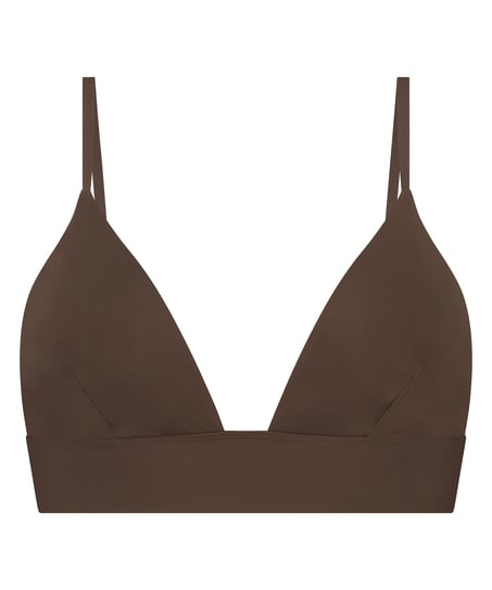 Triangel bralette Smooth, Bruin