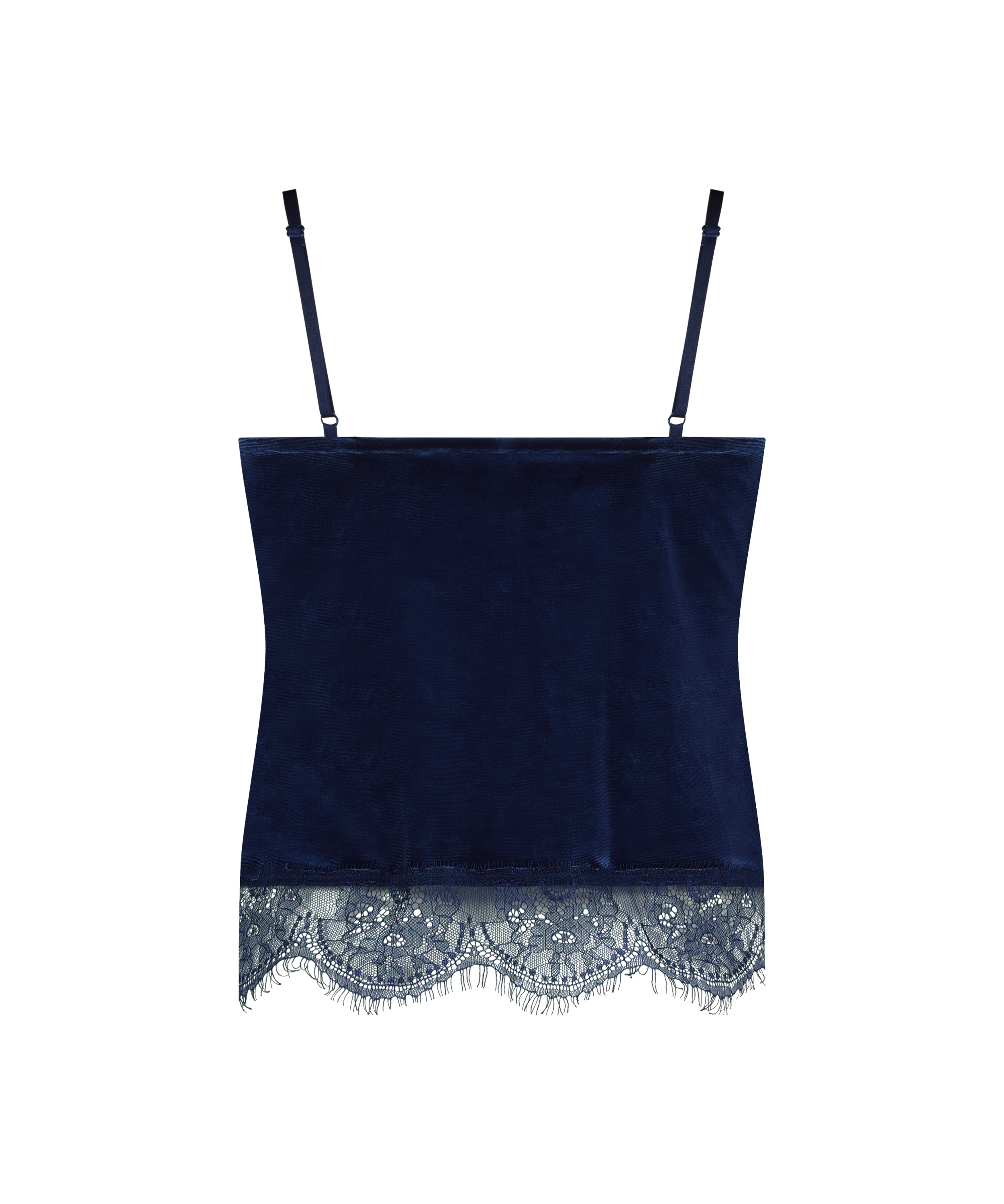Shiny Velours Lace Cami, Blauw, main