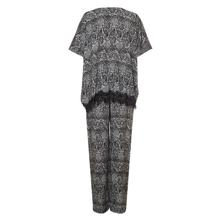 Kimono Macy lace print, Noir