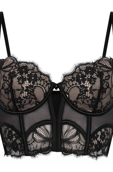 Hunkemöller Voorgevormde longline beugel bh Prina Zwart, foto 3