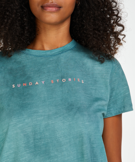 Haut de pyjama &agrave; manches courtes, Vert