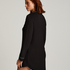 Robe-chemise à manches longues en jersey Essential, Noir