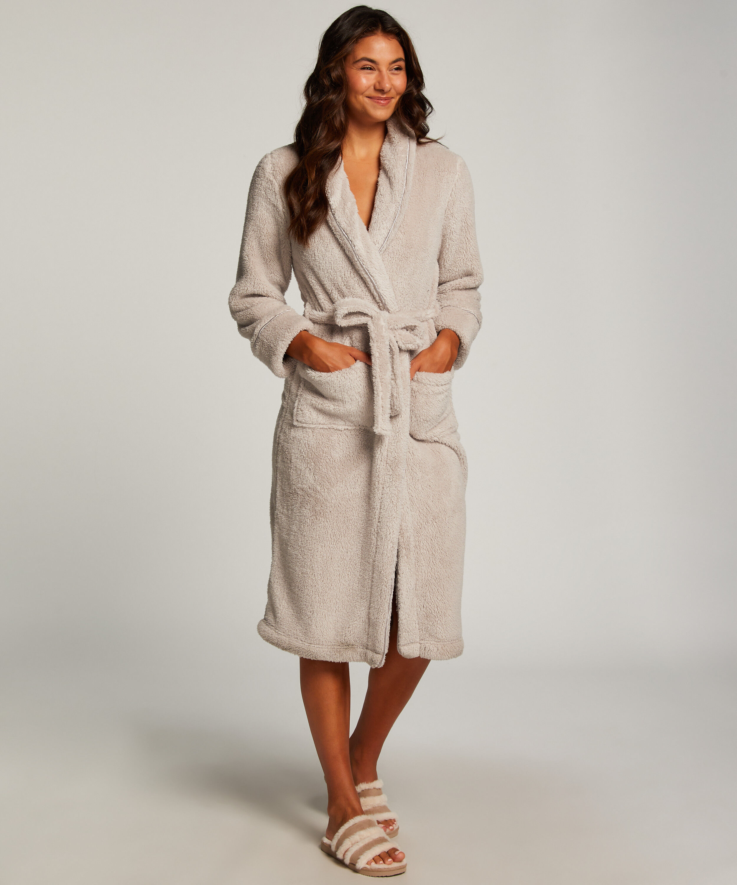 Peignoir Fleece, Brun