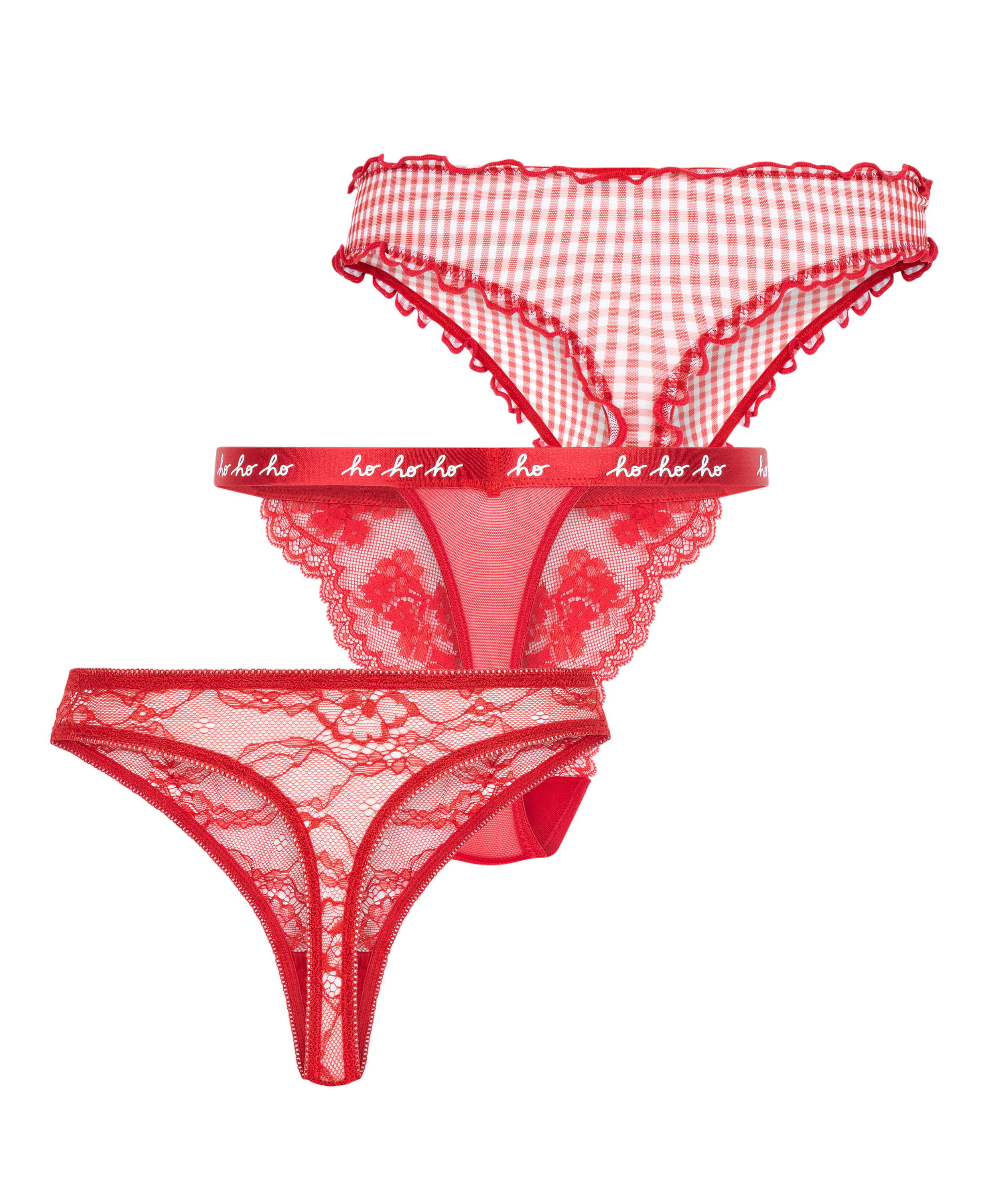 Cadeauset Kerst string, Rood, main
