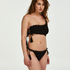 Haut de bikini croptop Crochet, Noir