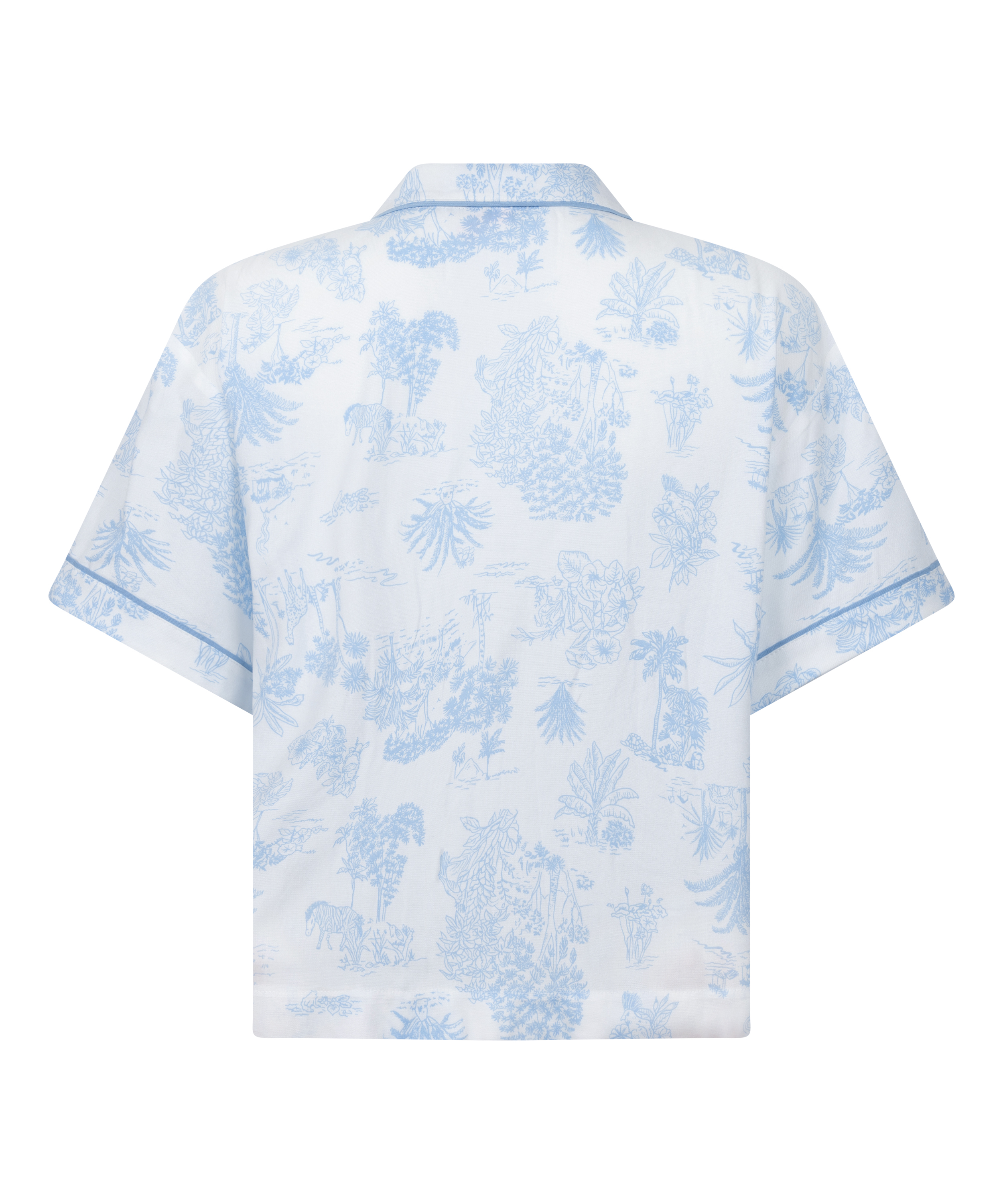 Veste tiss&eacute;e &agrave; manches courtes, Bleu, main