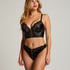Soutien-gorge à armatures push-up préformé longline Talia, Noir