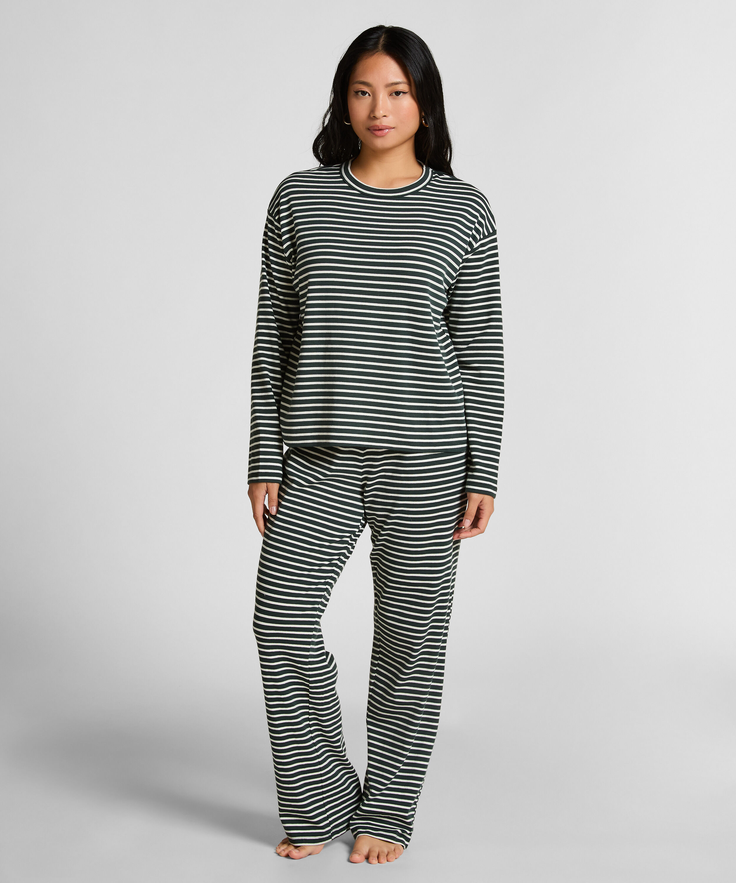 Pyjamaset van katoenen jersey, Groen
