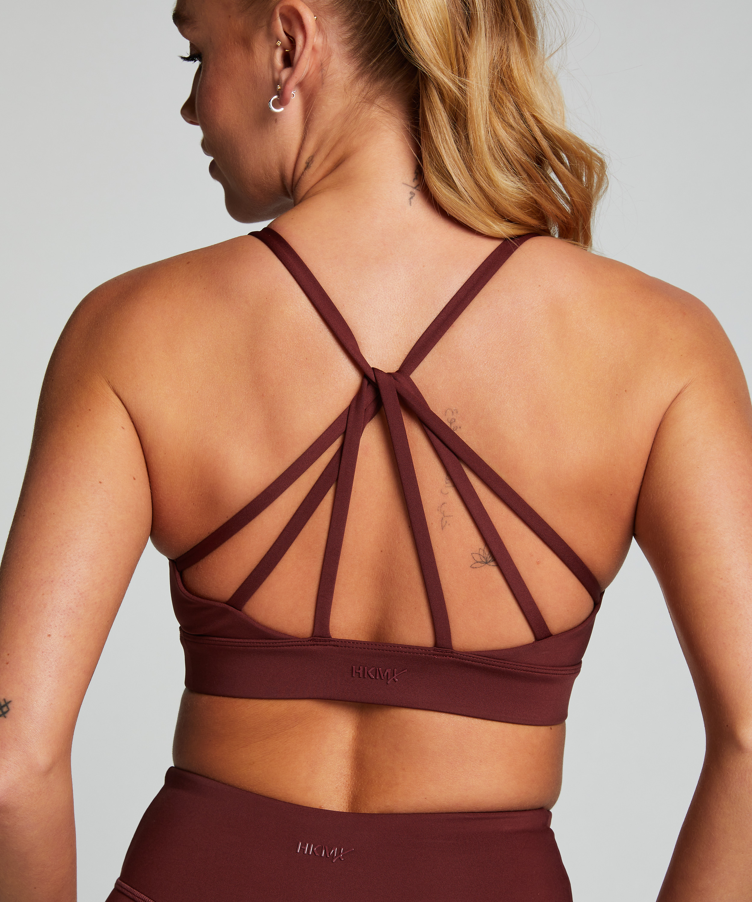 HKMX Brassière de sport de niveau 1, Rouge, main