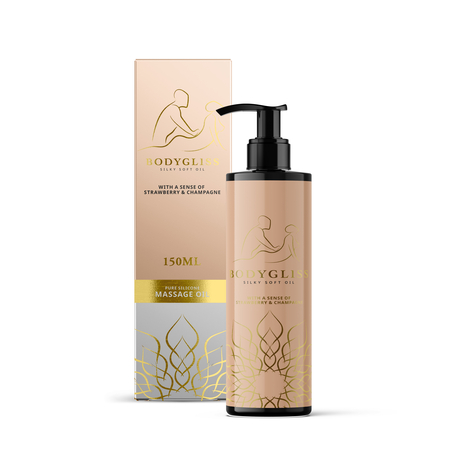 BodyGliss - Massage Olie Aardbei & Champagne 15 ml, Beige