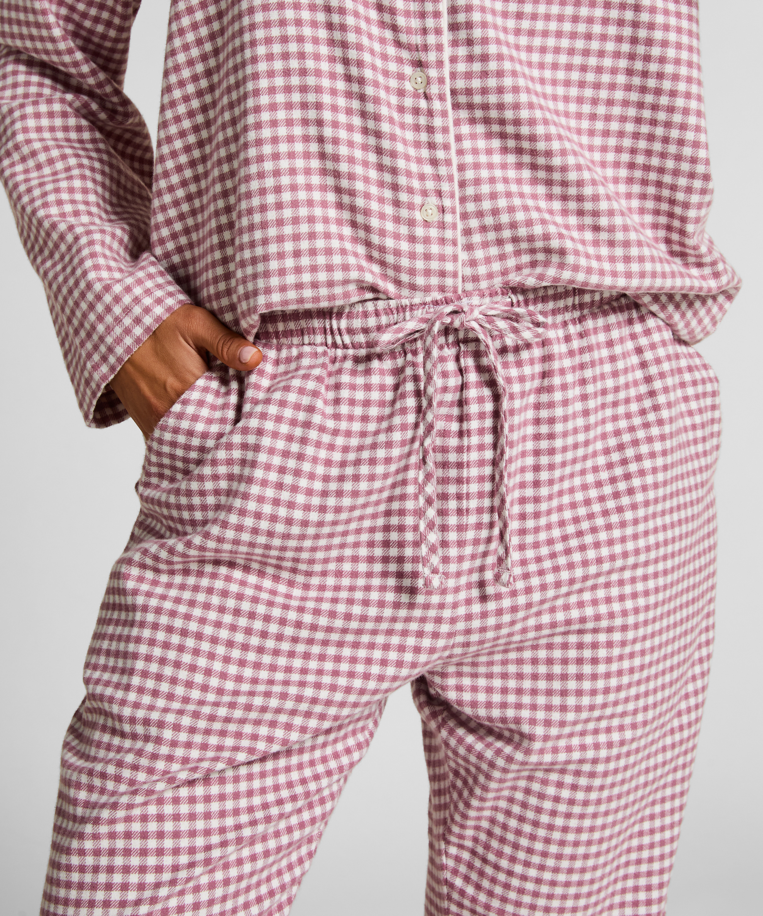 Pantalon de Pyjama Flanel, Pourpre, main