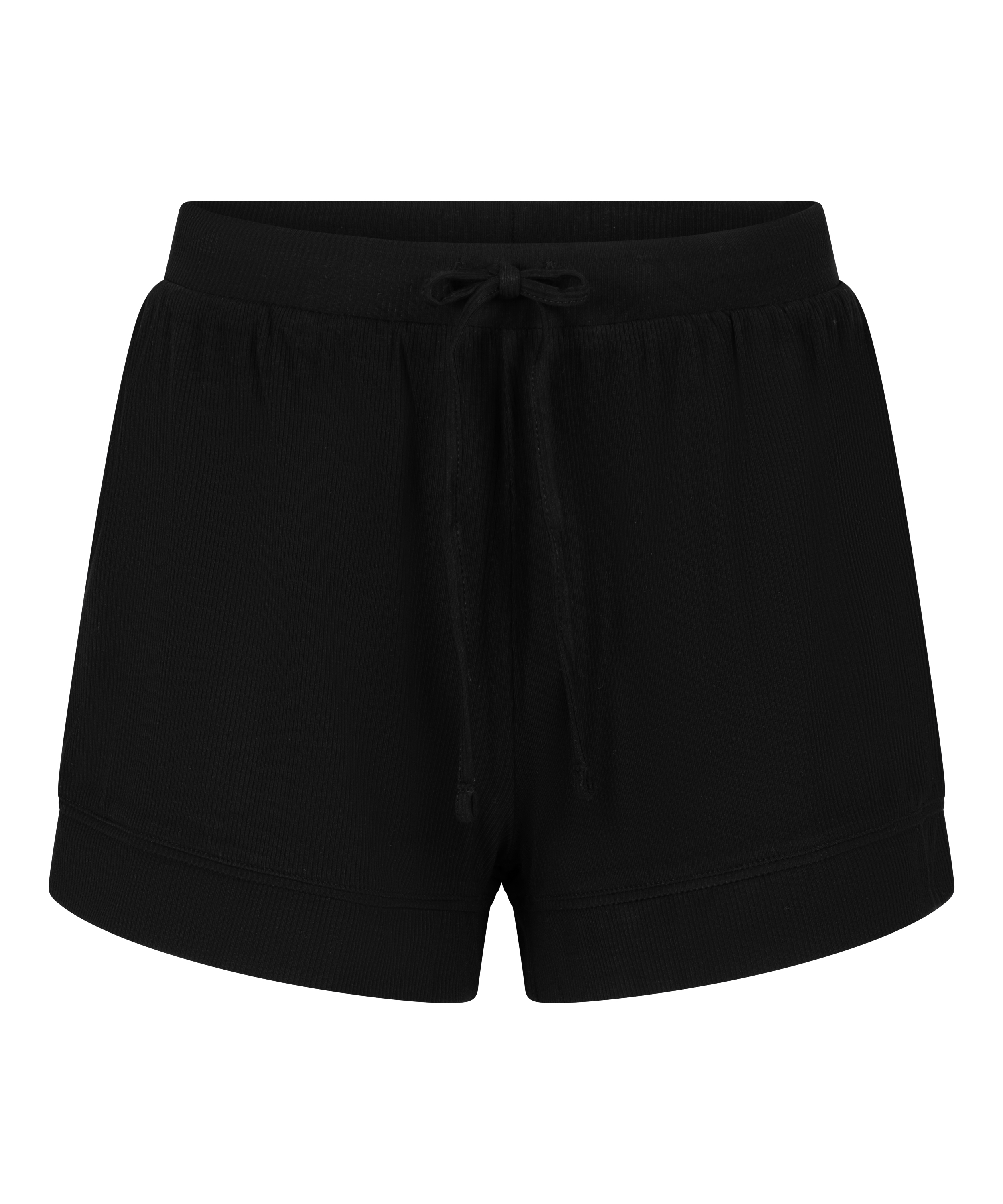 Short Jersey Rib Essential, Zwart, main