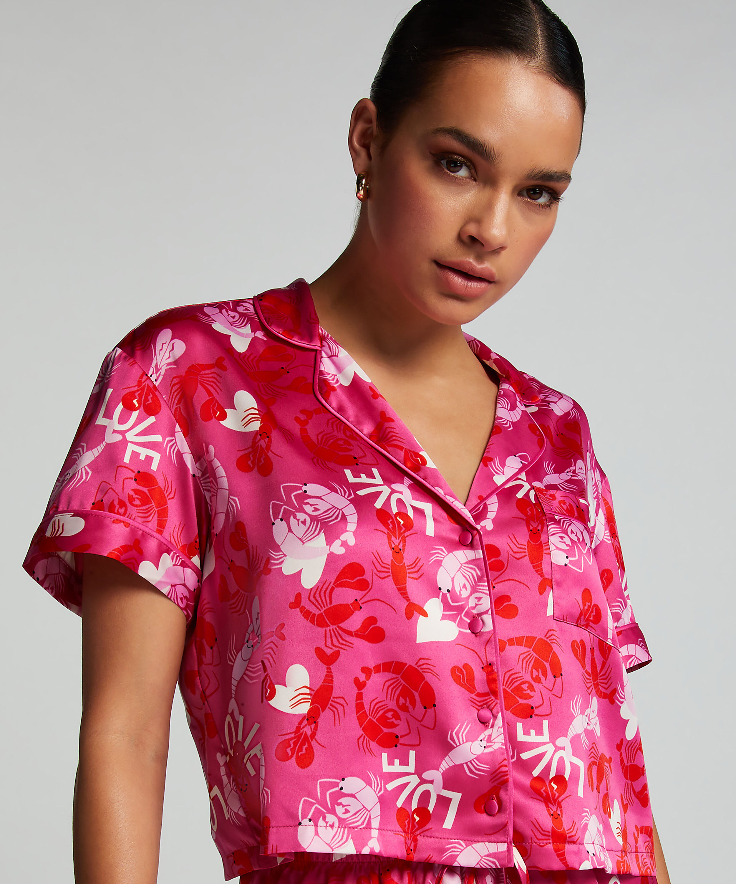 Jacket Satin, Roze