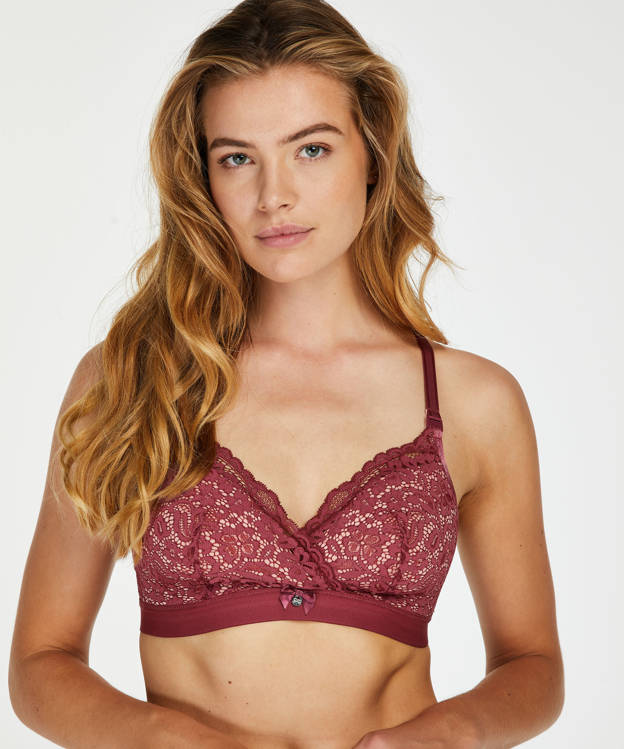 Soutien-gorge d&rsquo;allaitement pr&eacute;form&eacute; Rose, Rouge